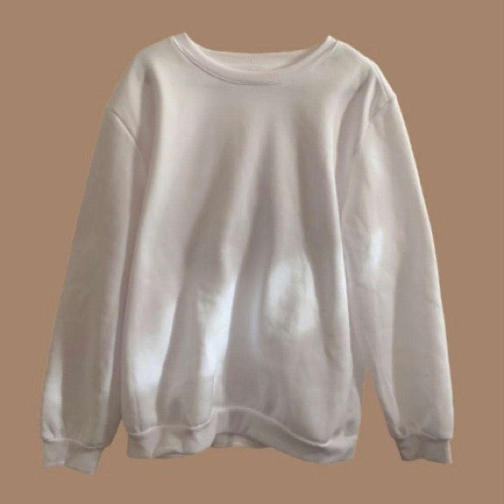 white crewneck sweater
